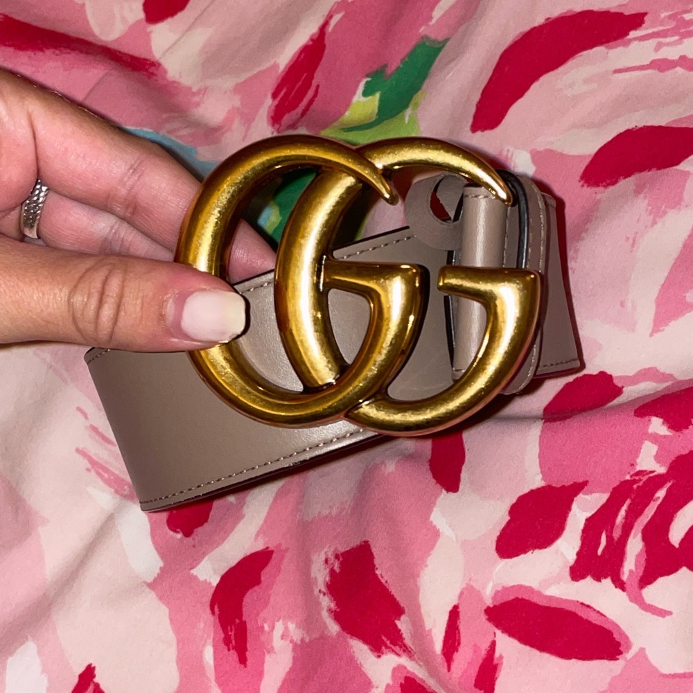 AUTHENTIC GUCCI Leather belt with Double G buckle!
